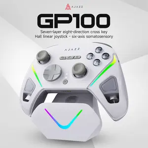 AJAZZ GP100 wireless game controller 6-axis gyroscope mechanical button 1KHz rate of return is applicable to PC, Switch, smart TV popular game peripherals the third mock examination UBS-C+2.4G+BT E-sports game S handle ergonomic design Esports Controller