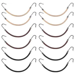 15 Pieces Elastic Hook Hair Tie Styling Ponytail Holder Hooks Cord for Long Curly Hair