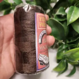 Chocolate Color Hilo Tex Zapatero #3 Extra Fuerte Hilo Macrame for Crafting and Beads Projects Durable Strong Thread