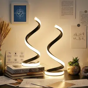 60cm LED Desk Lamp Wave Aluminum Alloy Dimmable 3-Color Office Light