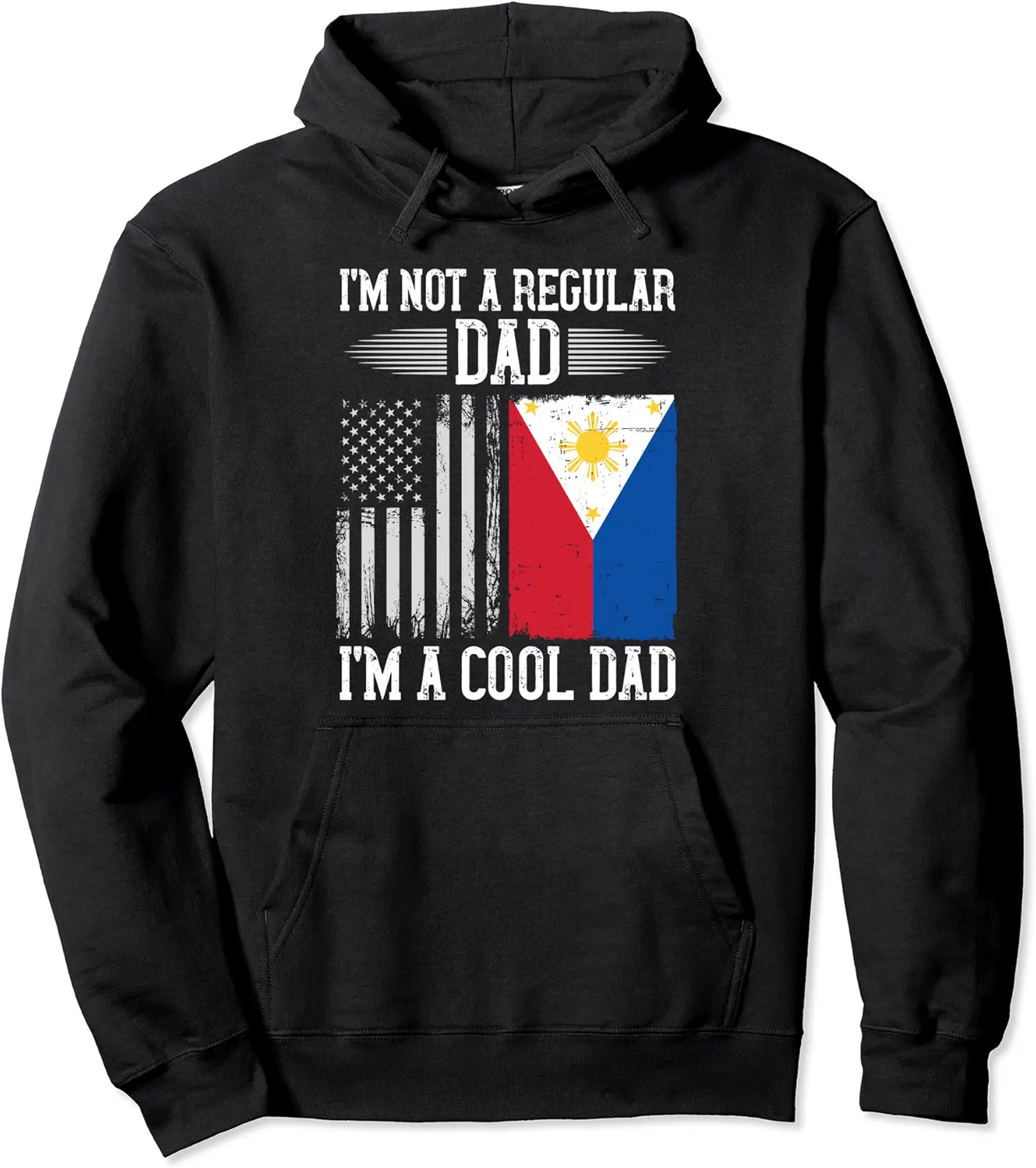 Filipino American Flag Philippines Root Dad Pullover Hoodie - Rivkafia Shop 69B0959DV4JK