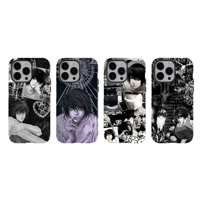 [No magnetic]  Grunge Black & White d3atttth note Anime Collage Phone Case,Edgy Manga Cover,durable phone Cover,for iPhone 17 16 15 14 13 12 11 8 7 for Samsung Series,Shockproof Protective Dual-Layer design phone case,perfect gift for girl