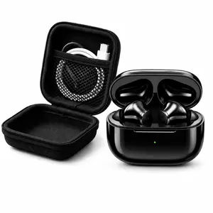 Wireless In-Ear Noise-Cancelling Headphones with Electroplated Metal Bluetooth Earbuds, Built-In Microphone, Cable Management, Shockproof Carrying Case with Chain Hook, Charging Accessory, 45Hz-20kHz Frequency Response for Cells