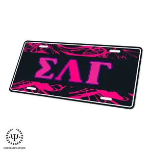 Sigma Lambda Gamma Decorative License Plate