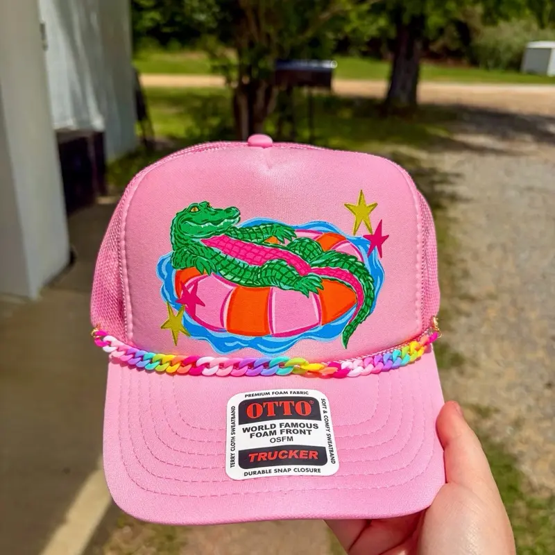 Truck Hat, Later Alligator Design, Featuring a Chain