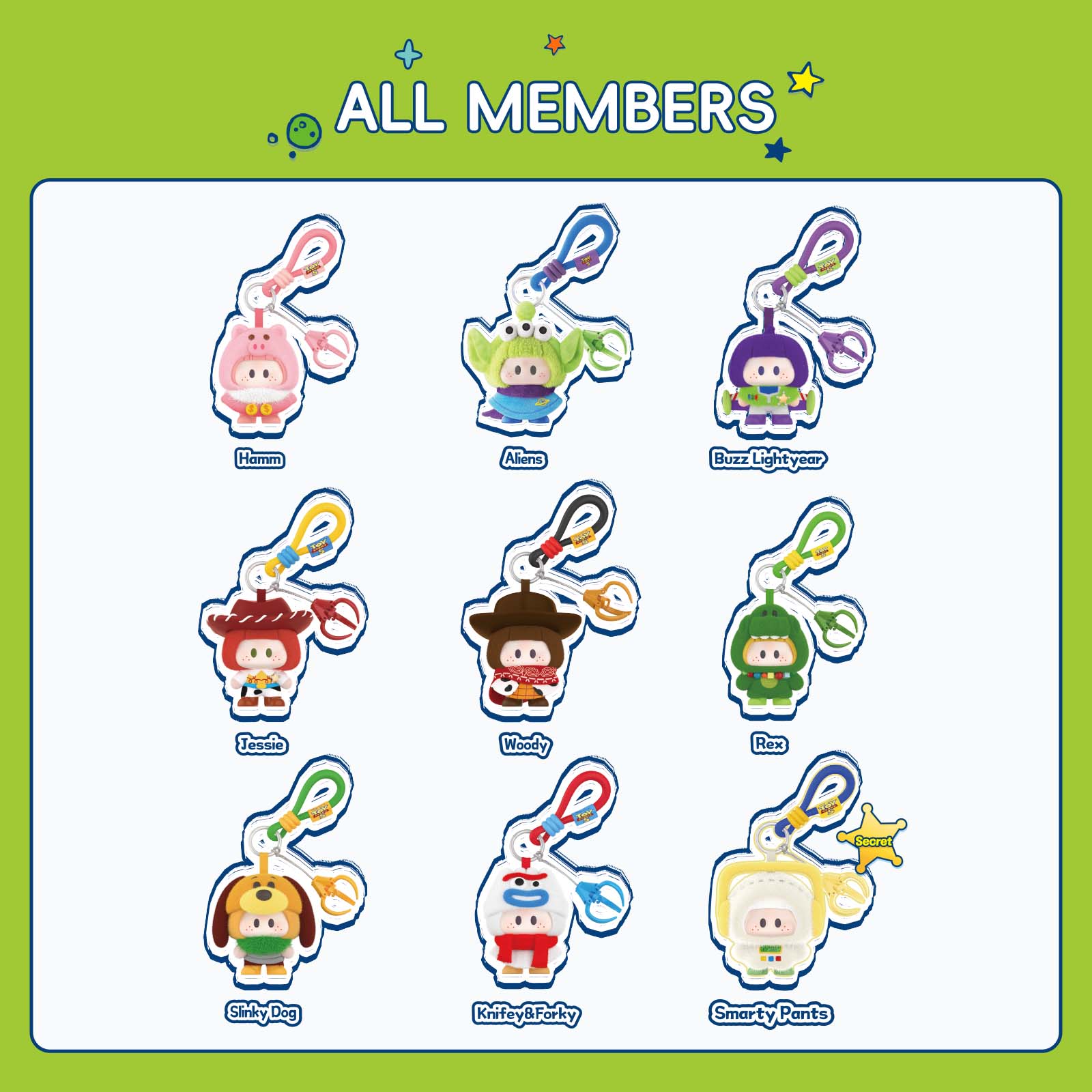MINISO Toy Story 5x YOYO Cute Cosplay Series Mystery Blind Box Keychain Accessory, Kawaii PVC Chibi Cartoon Character Vinyl Plush Figurine Bag Charm, Collectible Miniature Toy, Surprise Gift for Pixar Fans, Holiday Birthday Cool Key Ring