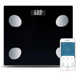 Bathroom Weighing Scale for Body Weight and Fat, Digital Smart Scale with Bluetooth, Body Composition Watchers with APP BMI,Max 150kg/330lb Healthcare