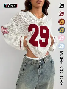 Hollow Football Y2k Sweater, Women Streetwear, Retro Fashion Pullover, Unisex Knitwear Tops, Knitted Sweater for Couple