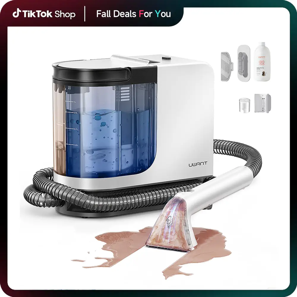 Uwant Portable Carpet Cleaner, Powerful Suction Spot Steam Cleaner Machine, Upholstery Cleaner Machine, Home, Sofa, Car Vacuum Cleaner,smartliving