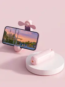 LMMAKE 5 IN 1 Portable Handheld Fan Multifunctional USB Rechargeable Foldable Cooling Fan with Power Bank Flashlight Makeup Mirror 3 Speed Levels 10 Hour Cooling Travel Outdoor Office Home Use Essential Multitool Fan Personal Fan