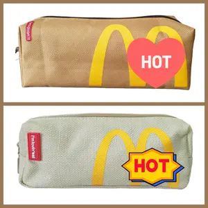New McDonald's Pencil Case Large and Durable for Students Girls Boys Pen Pouch Bags