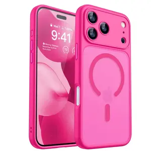 Magnetic Compatible with iPhone 17 Pro Case, Upgraded [Full Camera Protection] [Compatible with Magsafe] [Translucent Matte] Shockproof Protective Phone Cover