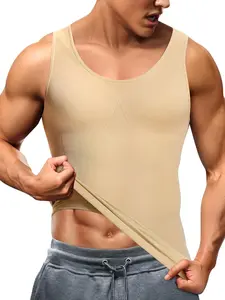 Compression Shirts for Men Seamless Compression Vest Shapewear Slimming Body Shaper Waist Trainer Shaping Workout Tank Tops Abdomen Undershirts
