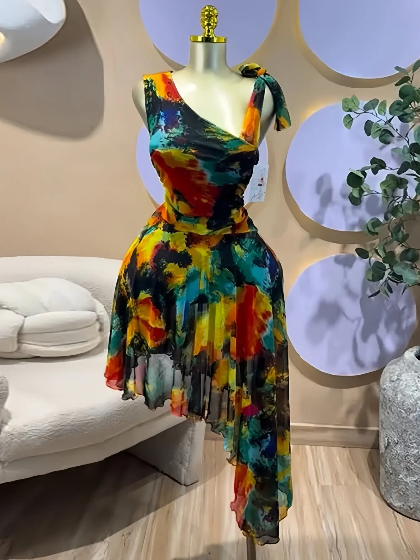 PULKRITU Summer Style Bohemian Boho Party Birthday Holiday Beach Trendy Statement Women's Sexy Dress,Sleeveless Strap Print Slim Mini Evening Prom Dress,Elegant Female Party Outfit Gown,Lady Homecoming Dresses,Music Festival Dress,Club Party Dress