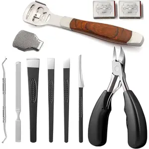 29PCS Callus Shaver for Feet Set Ingrown Toenail Removal Kit Foot Care Tools Stainless Steel Pedicure Knife & Replacement Blades Professional Callus Remover for Feet