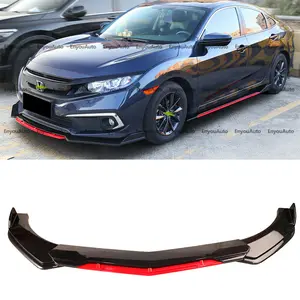 For Honda Accord Universal Front Bumper Lip Spoiler Splitter Gloss Black Red
