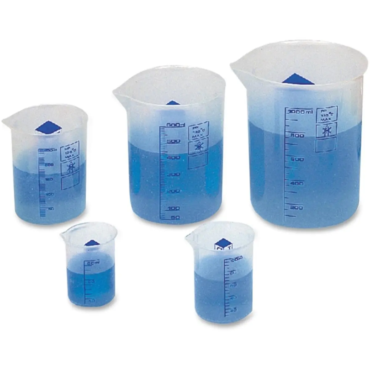 Learning Resources LRNLER0306 Graduated Plastic Beakers, Set of 5