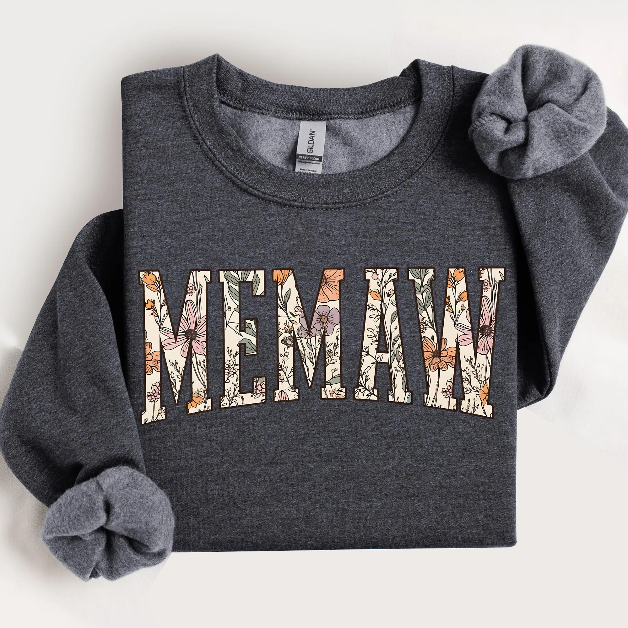 Memaw Sweatshirt, Mother's Day Gift from Grandkids, Boho Floral Memaw Tshirt Gift for Grandparent