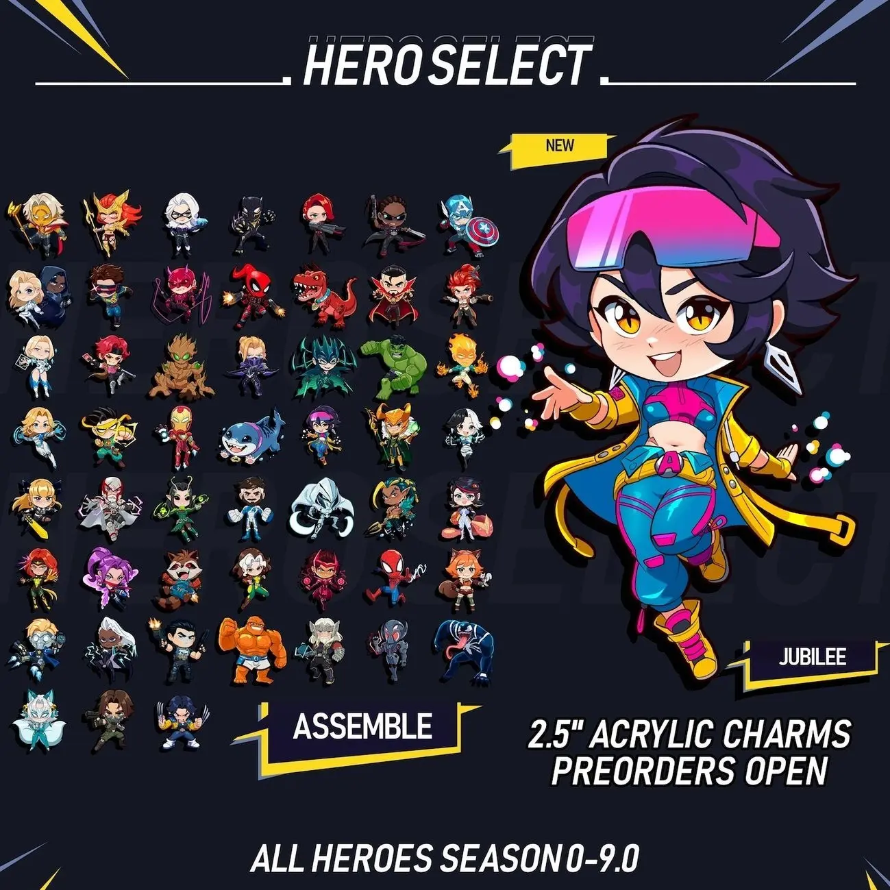 LIMITED Superhero Rivals Anime Acrylic Keychains