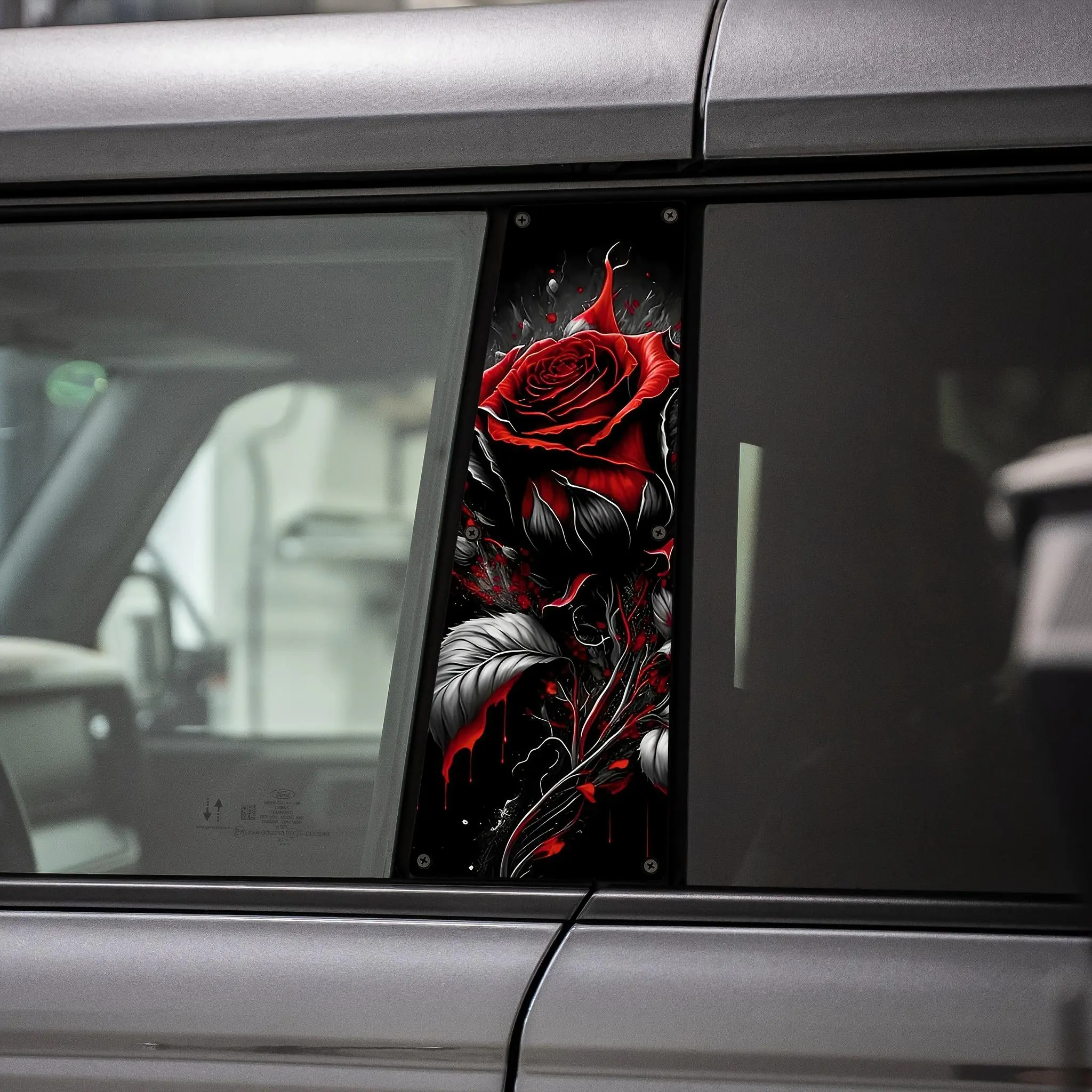 Rose Pattern Car Sticker, Car Window Bumper Sticker, Car Exterior Decoration Accessories, Universal Vinyl Sticker for Car, Truck, Motorcycle, Laptop, Adhesive Vinyl Decal, Side Decals