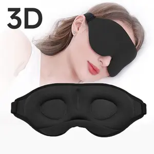 3D Sleep Eye Mask for Men & Women 100% Light Blocking with Adjustable Strap Night Cover for Travel Memory Foam Eyemask Smooth Sleeping Experience