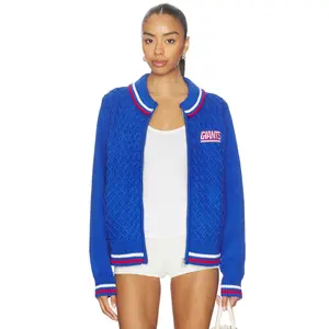 Terez x REVOLVE Giants Mixed Knit Jacket in Blue