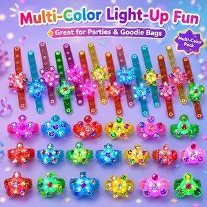 24PCS Light Up Fidget Spinner Bracelets Random Style, Glow Birthday Party Favors Bulk for Kids 4-8 8-12 Summer Goodie Treat Bag Stuffers Pinata Filler Classroom Treasure Toys Carnival Prize End of Year Student Gift