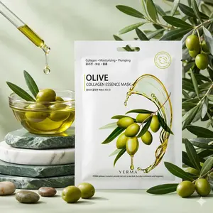 Korean Collagen Essence with Olive Extract, Daily Gentle Face Mask for Skin Repair & Texture Restoration
