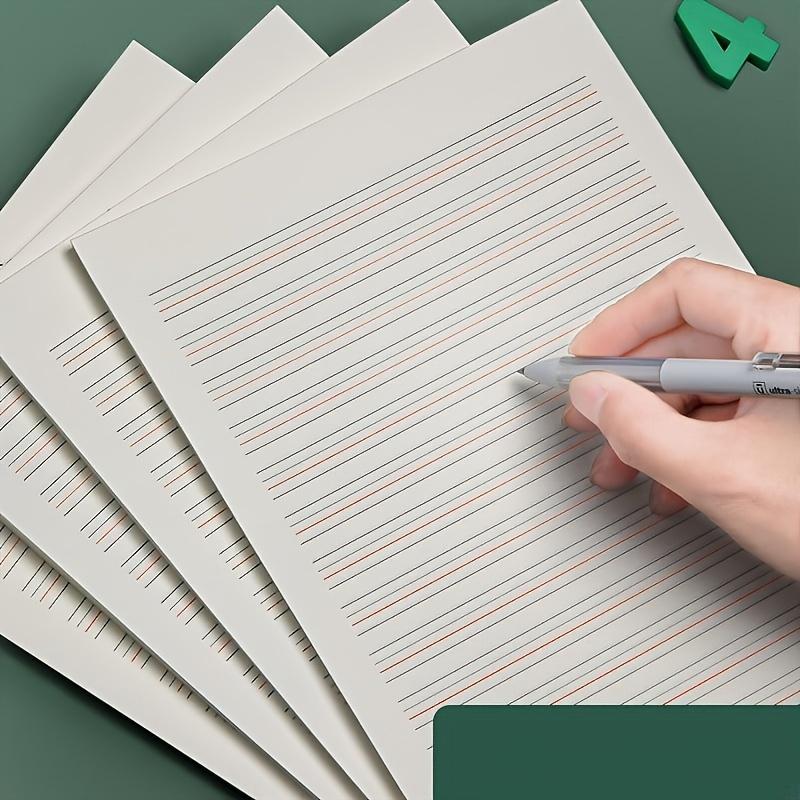 50pcs English work paper, student English four-line grid, paper hard ...