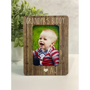 Etsy Bestseller Popular Grandpa Personalized Gift Gift For Grandpa Grandpa's Buddy Grandpa Personalized Gift 4x6 Picture Frame