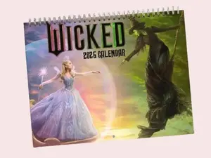 Wicked For Good Calendar 2026 ,Gift for Fan Calendar , Glinda Elphaba Couple New Year