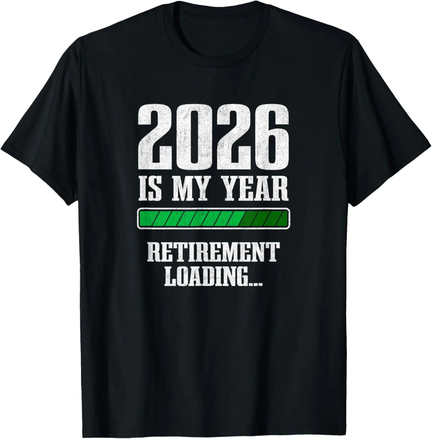 Men's Natural Soft Cotton Round Neck Shortsleeve Menswear T-Shirt - Casual Sports Fitness Top with "Retirement 2026 Is My Year" Graphic, 2026 Retirement Countdown Gift for Him