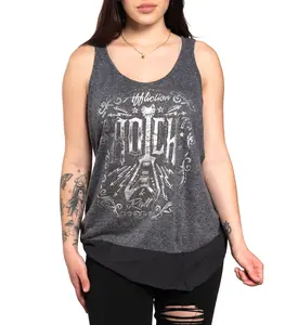 Affliction Women's Tanks/Top T-shirt ROCK