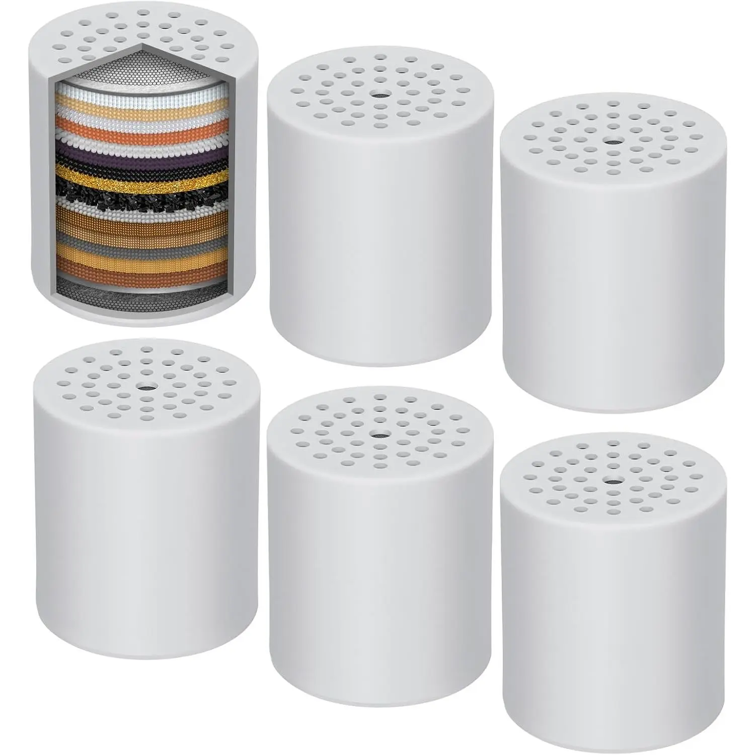 9 Pack Shower Filter Replacement , 20 Stage Shower Filter  for Hard Water, Universally Compatible With Any Similar Design, High Output Hard Water Filter Replacement