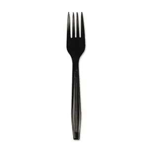 Boardwalk  Full Length Polystyrene Cutlery- Fork- Black- 1000-Carton
