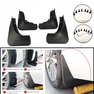 4pcs Car Tire Fender Mud Flaps Splash Guards Screw Included Front Rear Wheel Protector  Accessories for Universal Auto SUV Truck