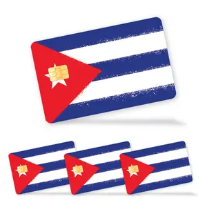 Cuban Flag Credit Card Sticker Cover - Laminated Vinyl Stickers - Cuba Debit Card Skin