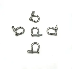 5 Pieces 3mm Silver Stainless Steel Bow Shackle for Paracord Jewelry Marine Tackle