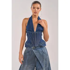 NOT MY PROBLEM DENIM CORSET