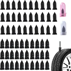 60 Pcs Tire Repair Screws, Tire Repair Rubber Nail, Screw in Tire Plugs,Quick Tool Tire Plugs, Self-Service Tire Repair Rubber Nail Kit for Patching Punctures in Vacuum Tires of Cars, Motorcycles (60)