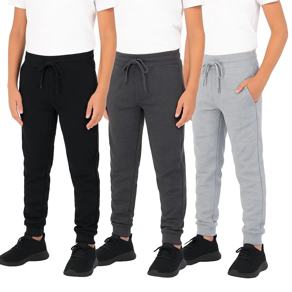 3 Pack Boys Fleece Jogger Sweatpants