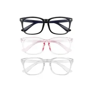 Blue Light Blocking Glasses | 3-Pack Transparent Frame - Anti-Glare, Perfect for Office Work & Gaming