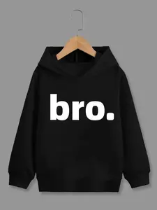Trendy Letter Print Graphic Hoodie for Boys, Fashionable Casual Fitted Sweatshirt, Youth Versatile Top, Spring Fall Winter Soft Comfort Essential
