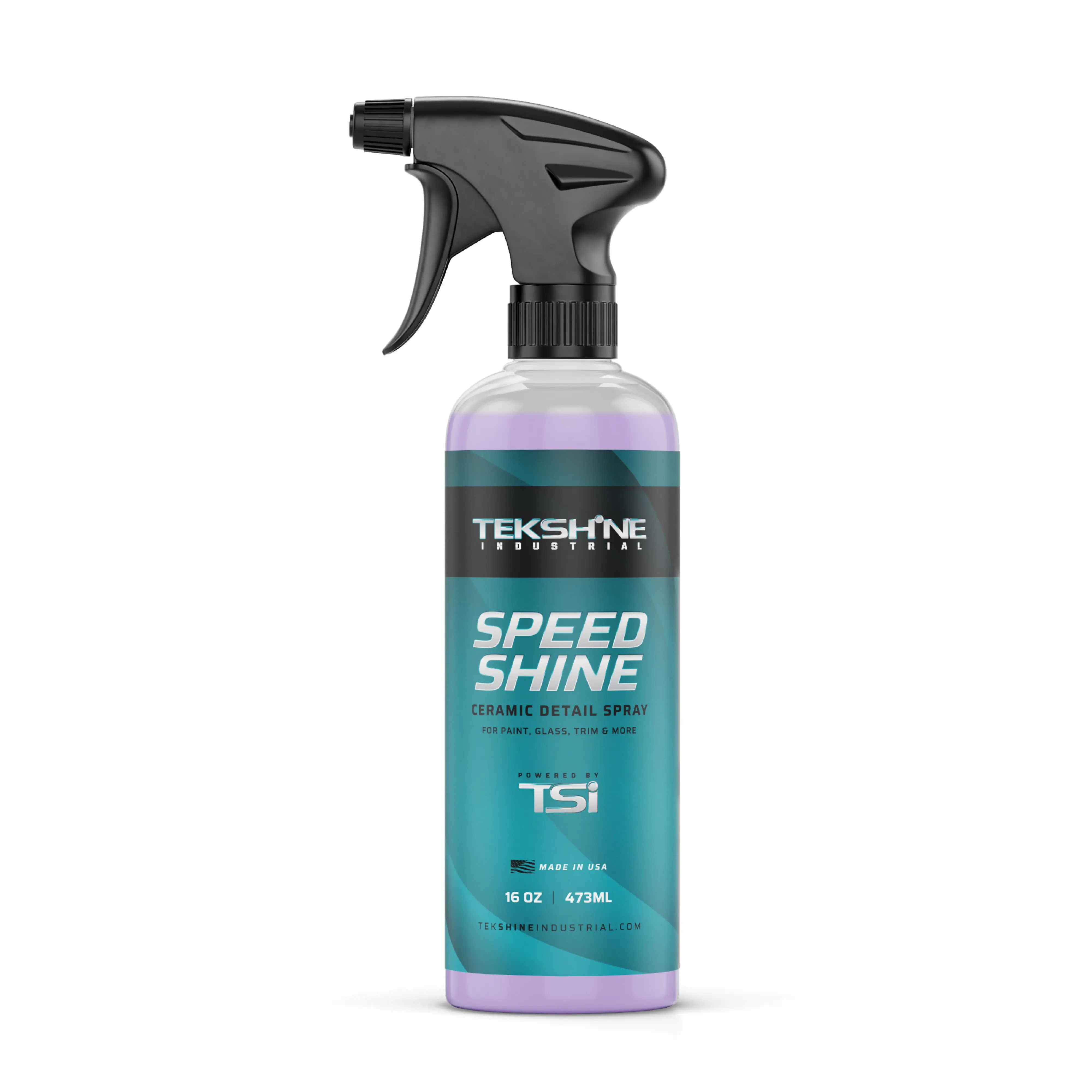 Tekshine Industrial SPEED SHINE 16oz Ceramic Detail Spray for Paint Glass Trim & More Instant Gloss Protection Hydrophobic Layer UV Protection