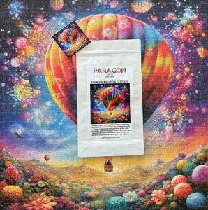 Paragon Puzzles Fly High Balloon Festival 1000 Piece Jigsaw Puzzle - Award Winning Photo Realistic Masterpiece with Glitter & Rhinestones