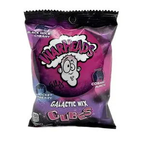 Warheads Galactic Mix Cubes Candy Chewy Sour Gummies 4.5 oz Bag Satisfying Cosmic Blend of Fruity Flavors Soft Chewy Texture