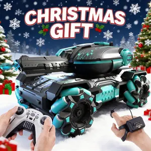 Christmas Gesture-Control RC Tank Toy Car with Watch Control, 360° Spin & Drift Stunts, LED Lights, Music & Safe Water Bullets – Perfect Holiday Gift for Boys & Girls