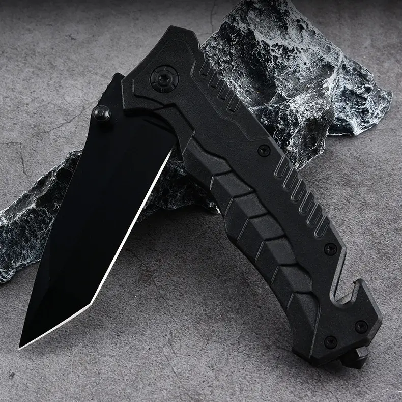 Mini high hardness camping knife self-defense portable multi-function folding knife short knife hiking picnic hunting emergency men's gift Outdoor Adv