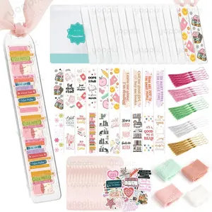 180 count  Bookmark Blanks- 20 Set Bookmark Making Kit with 20 UV DTF Stickers About Book Lover Theme 20 Tassels 20 Ribbon 80 Bookish Stickers for DIY Your Crafts  for Book Lover