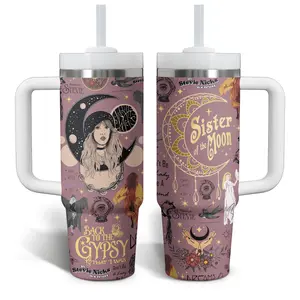 Stevie Nicks Music Cup 40 oz Tumbler With Handle, Gift for your Health